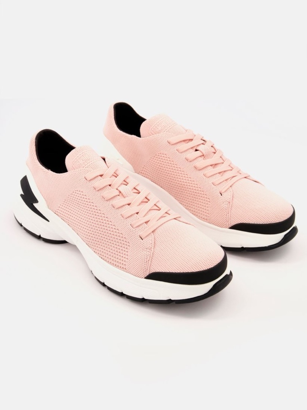 Neil Barrett Men Bolt Lace Up Brand Logo Casual Shoes